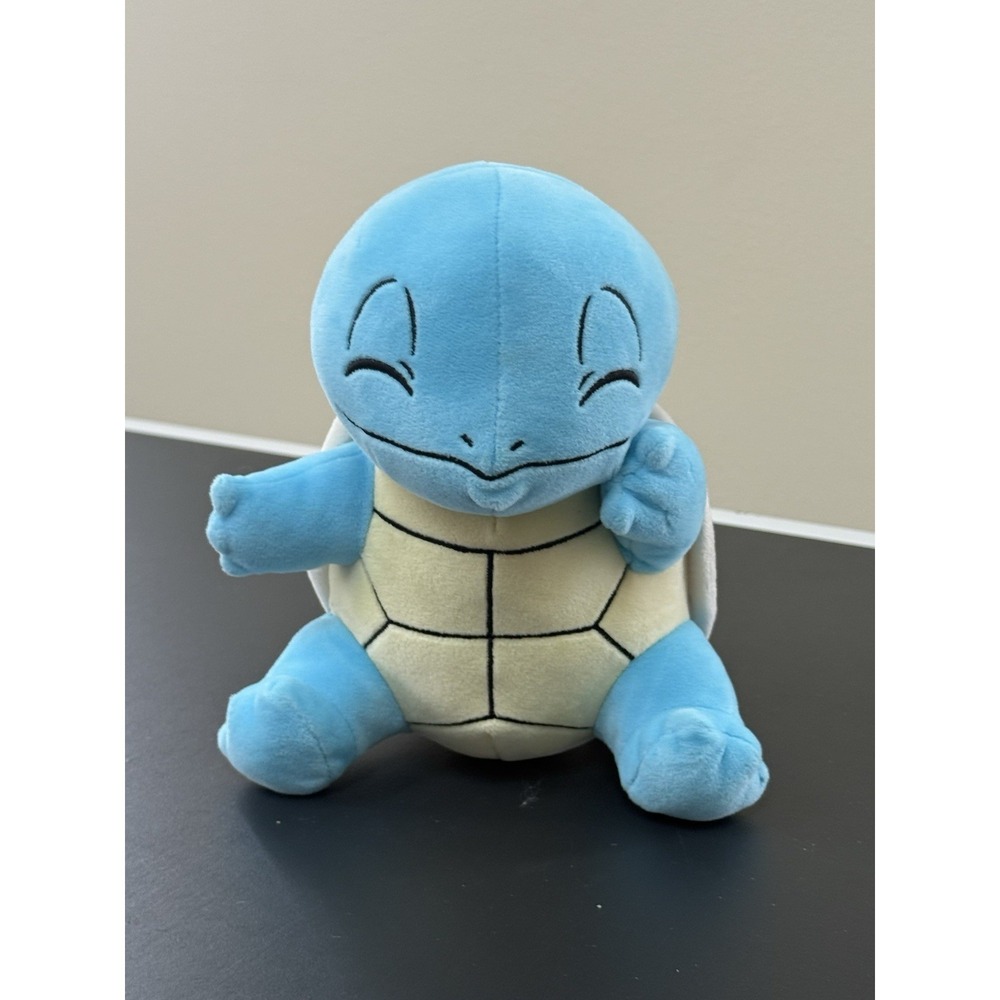 Pokemon WCT SQUIRTLE 8" Plush Closed Eyes Smiling Wicked Cool Toys